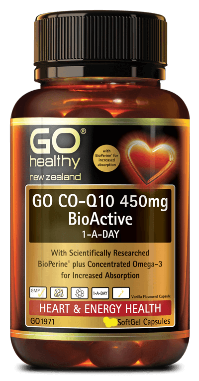 Go Healthy Co-Q10 450MG Bioactive 1-A-DAY 60 Capsules