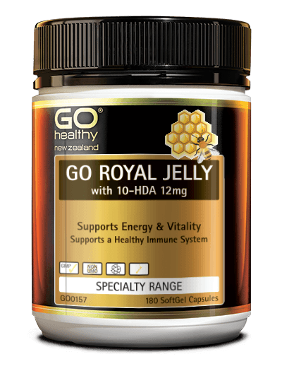 Go Healthy Royal Jelly with 10-HDA 12mg 180 Capsules