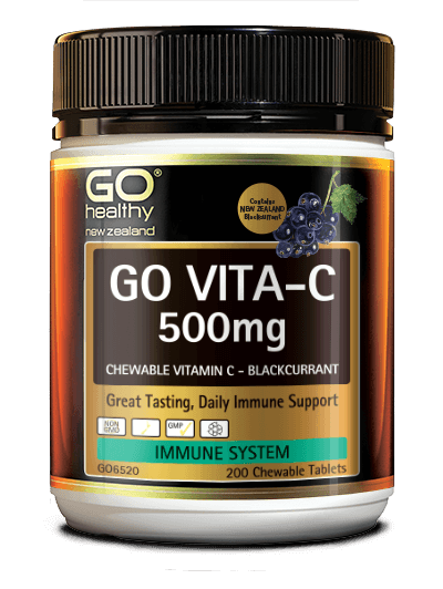 GO VITA-C 500MG NZ BLACKCURRANT 200 chewable tablets