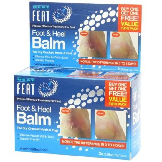 NEAT FOOT AND HEEL BALM 75g Twin Pack For Dry Cracked Feet &amp; Cracked Heels