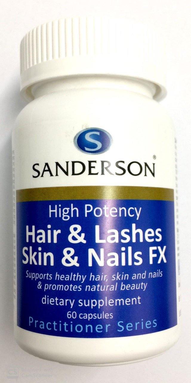 Sanderson Hair Lashes Skin Nails FX 60 Capsules