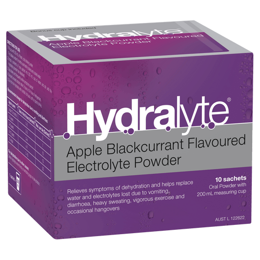 Hydralyte 10 sachets Apple Blackcurrant flavour