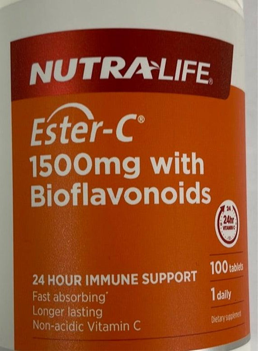 Ester C 1500 mg with Bioflavonoids 100 tablets