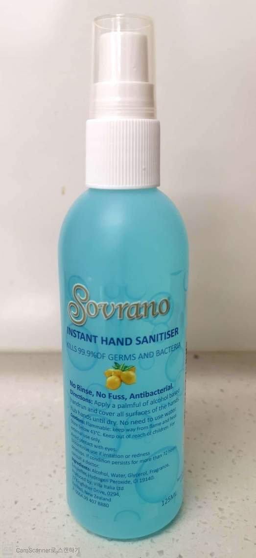 Sovrano Instant Hands Sanitisers 125 ml