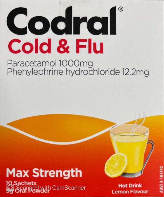 Codral Cold &amp; Flu Max Strength 10 Sachets