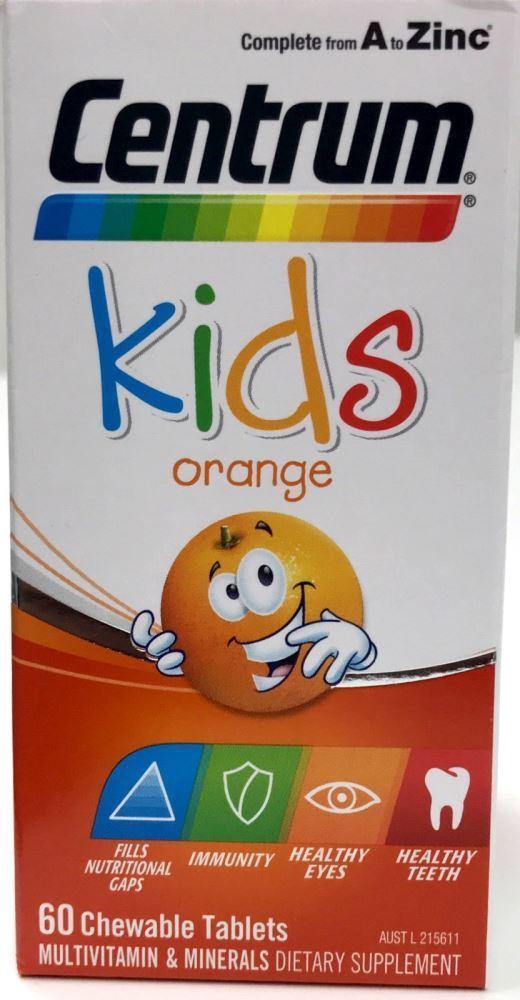Centrum for Kids Orange 60 Chewable Tablets - DominionRoadPharmacy