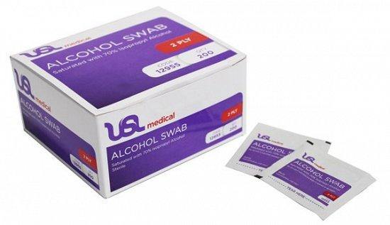 USL Alcohol Swab 70% Isopropyl Alcohol 200