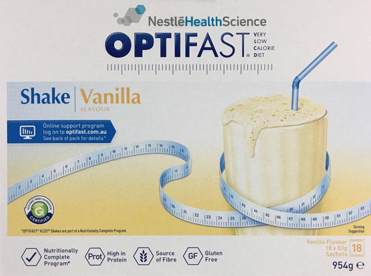 Optifast Milkshake - Vanilla 18 x 53 gm
