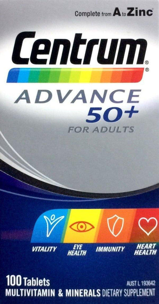 Centrum Advance 50+ 100 Tablets - DominionRoadPharmacy
