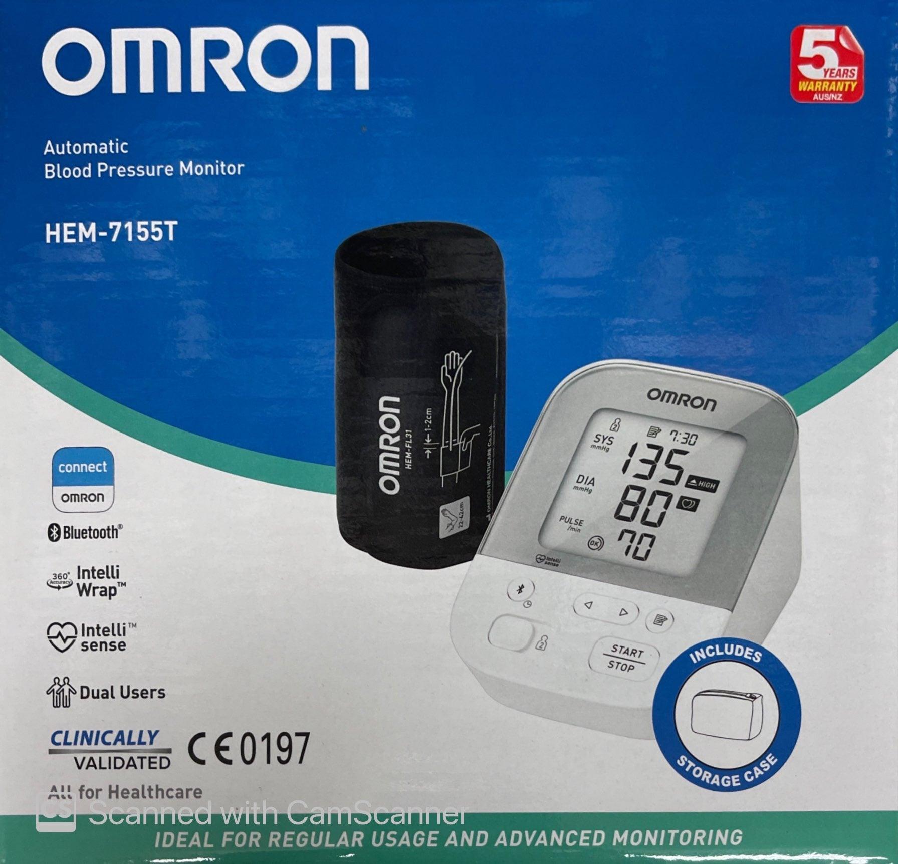 Omron HEM7155T Plus Dual User Automatic Blood Pressure Monitor ...