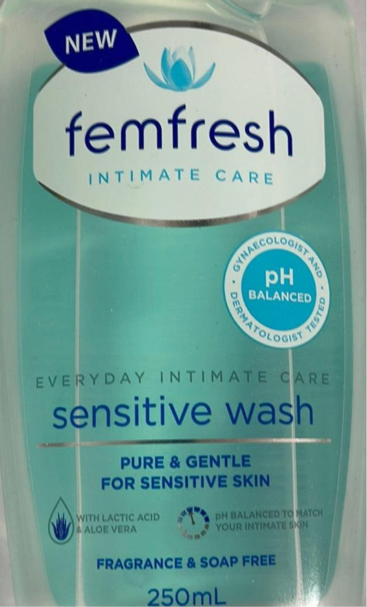 femfresh intimate care sensitive wash 250 ml
