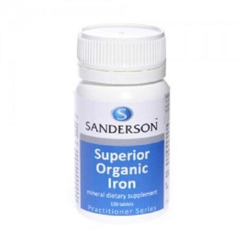 Sanderson Superior Organic Iron 100 Tablets