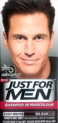 Just For Men Shampoo-In Hair Colour Real Black - DominionRoadPharmacy