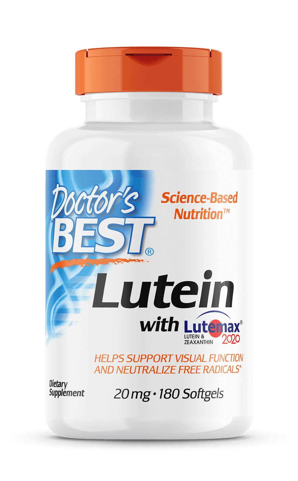 Doctor's best Lutein with Lutemax 20g 180 softgel capsules