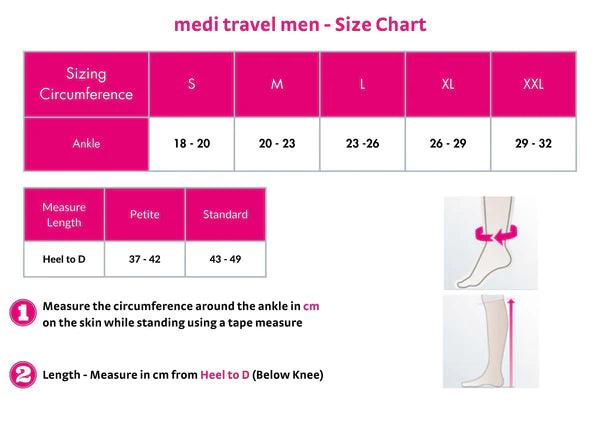 medi travel for Men Travel Socks Below Knee