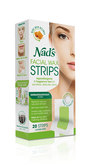 Nads Hypoallergenic Facial Wax Strips 20