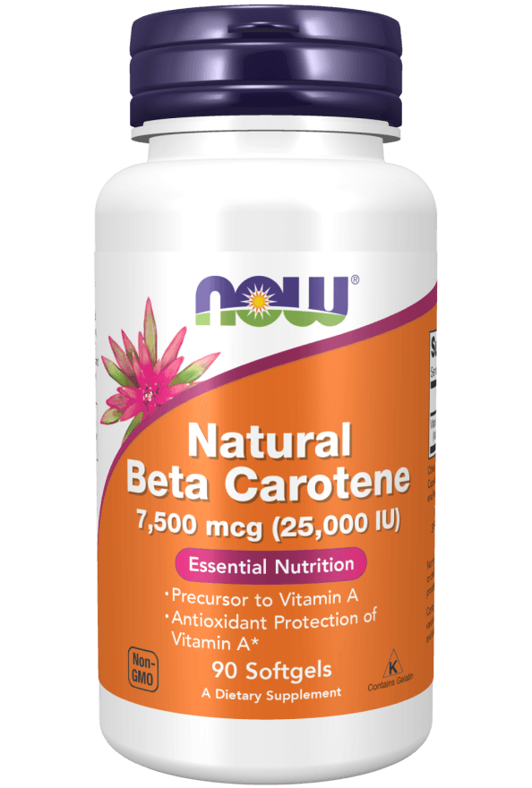 now Beta_Carotene Natural 25,000iu (algae) 90 softgels