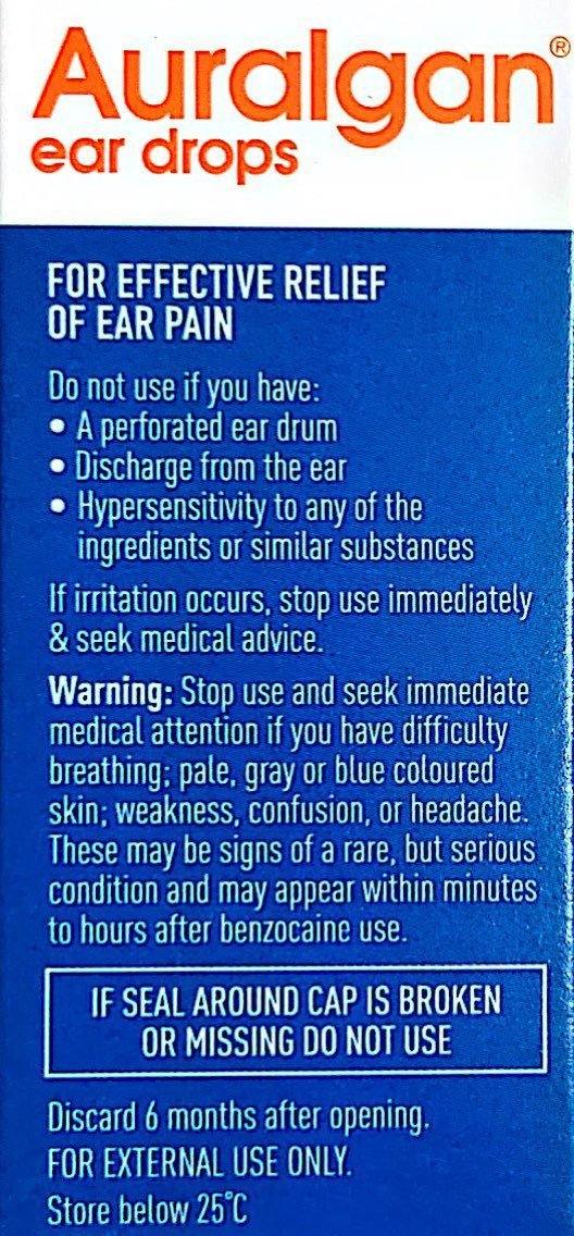 Auralgan Ear Drops 15mL DominionRoadPharmacy