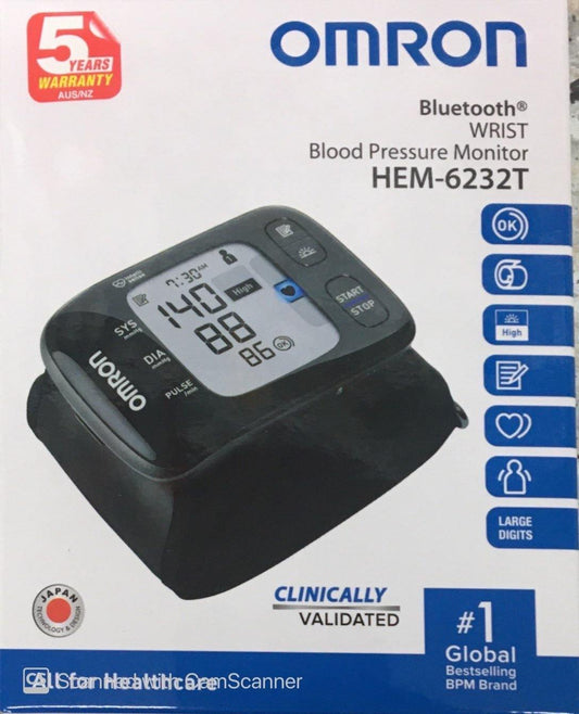 Omron Blood Pressure Blue tooth wrist Monitor HEM-6232T