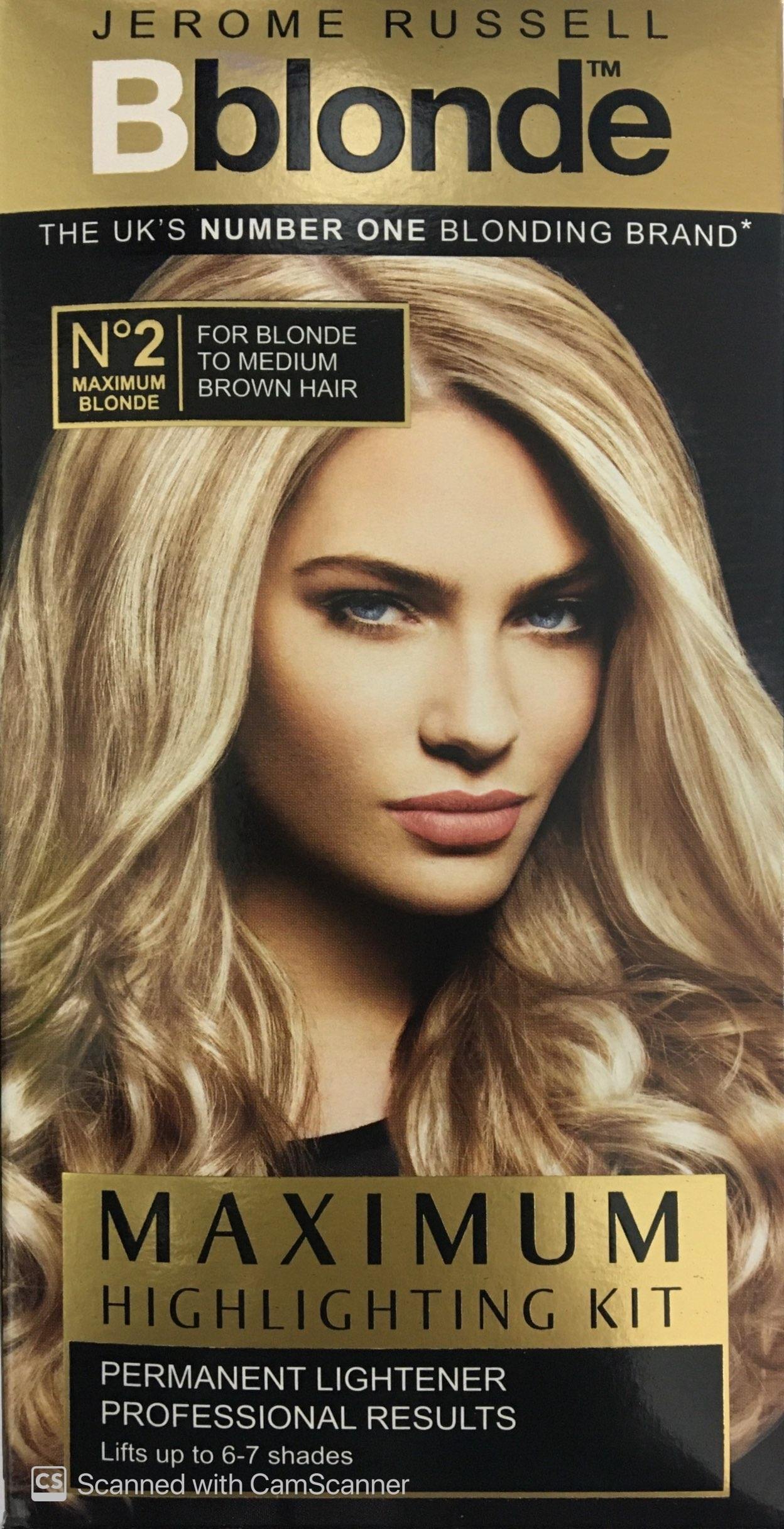 JR Bblonde  Maximum Highlighting Kit No 2 For Blonde to Medium Brown Hair