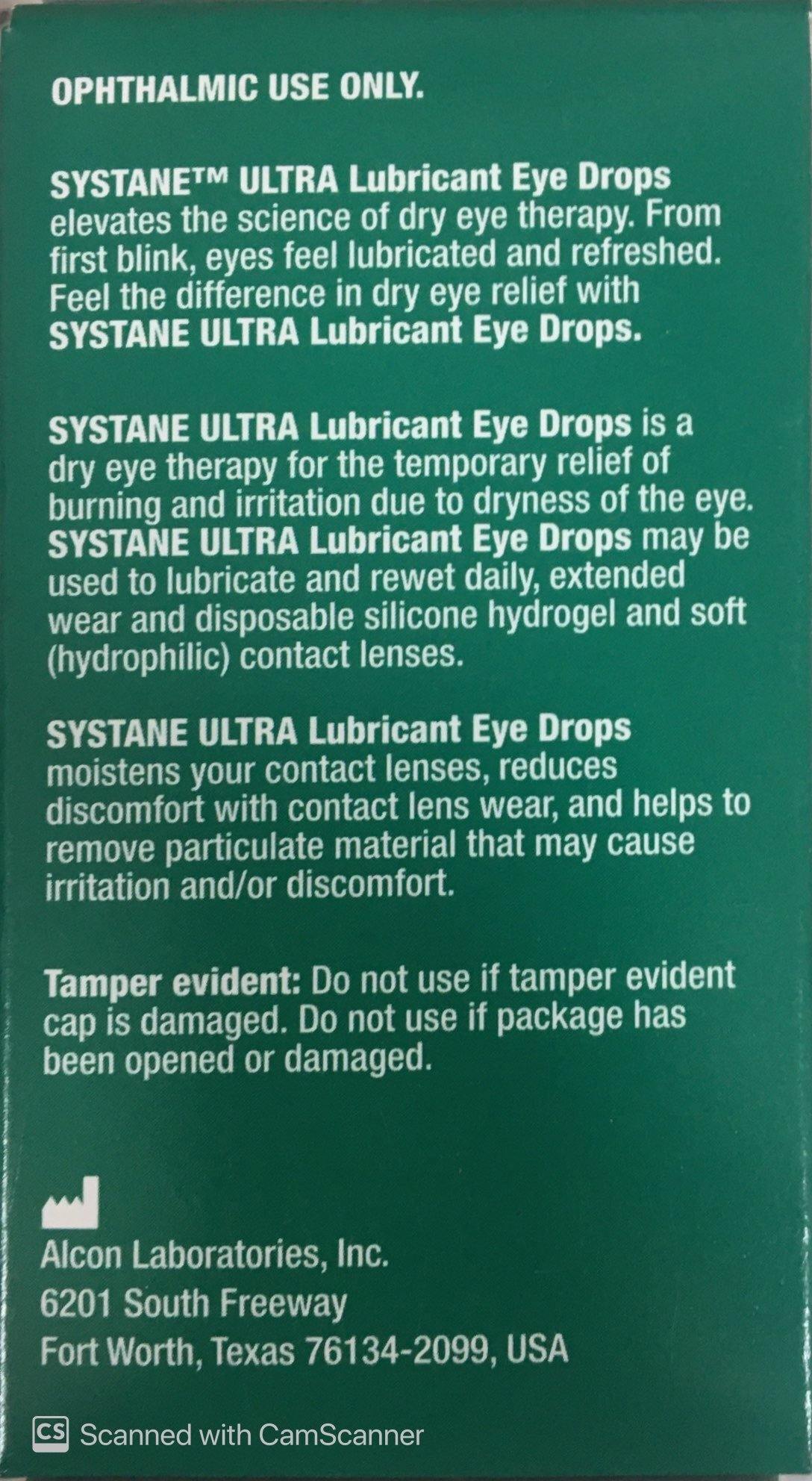 Systane Ultra Lubricating Eye drops 10 ml