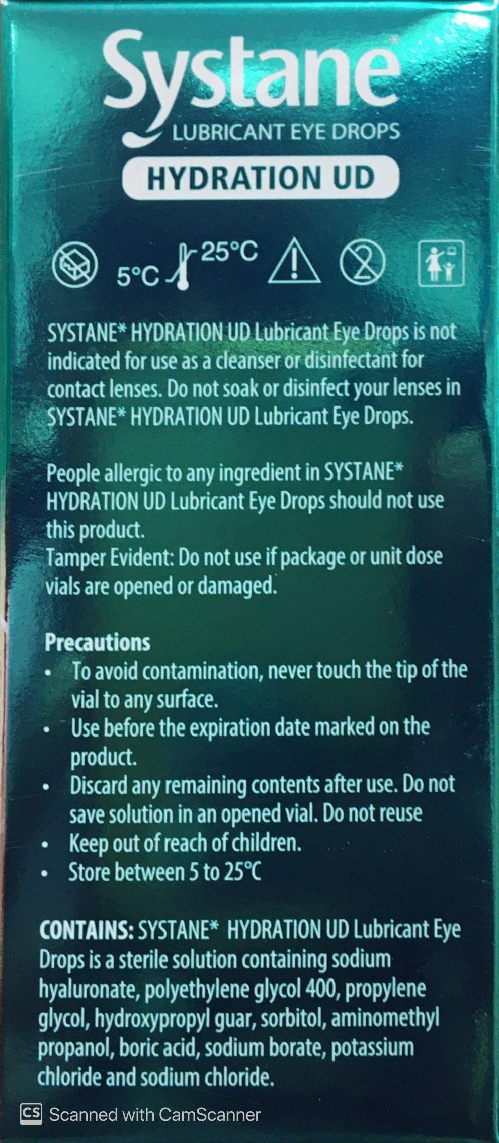 Systane Hydration UD Lubricant Eye Drops 30 x 0.7 ml