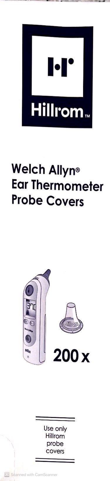 Welch Allyn Ear Thermometer Probe covers 200