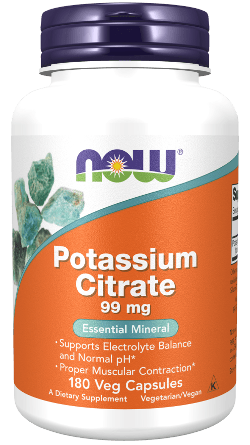 now Potassium Citrate 99 mg 180 Veg Capsules