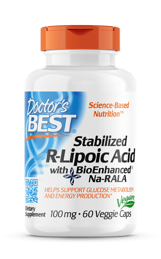 Doctor's Best R-Lipoic Acid with BioEnhaned Na-RALA 100mg 60 Capsules