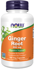 now Ginger Root 550 mg 100 Veg Capsules