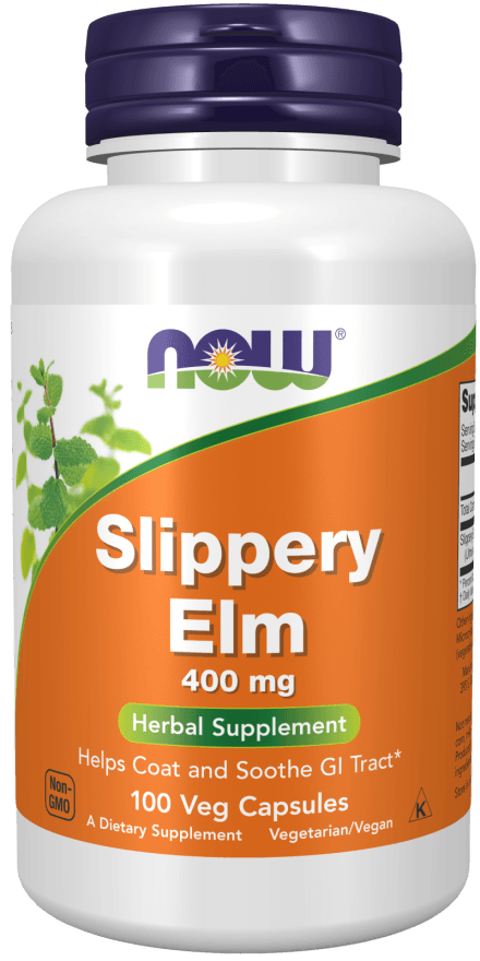 now Slippery Elm 400 mg 100 Veg Capsules