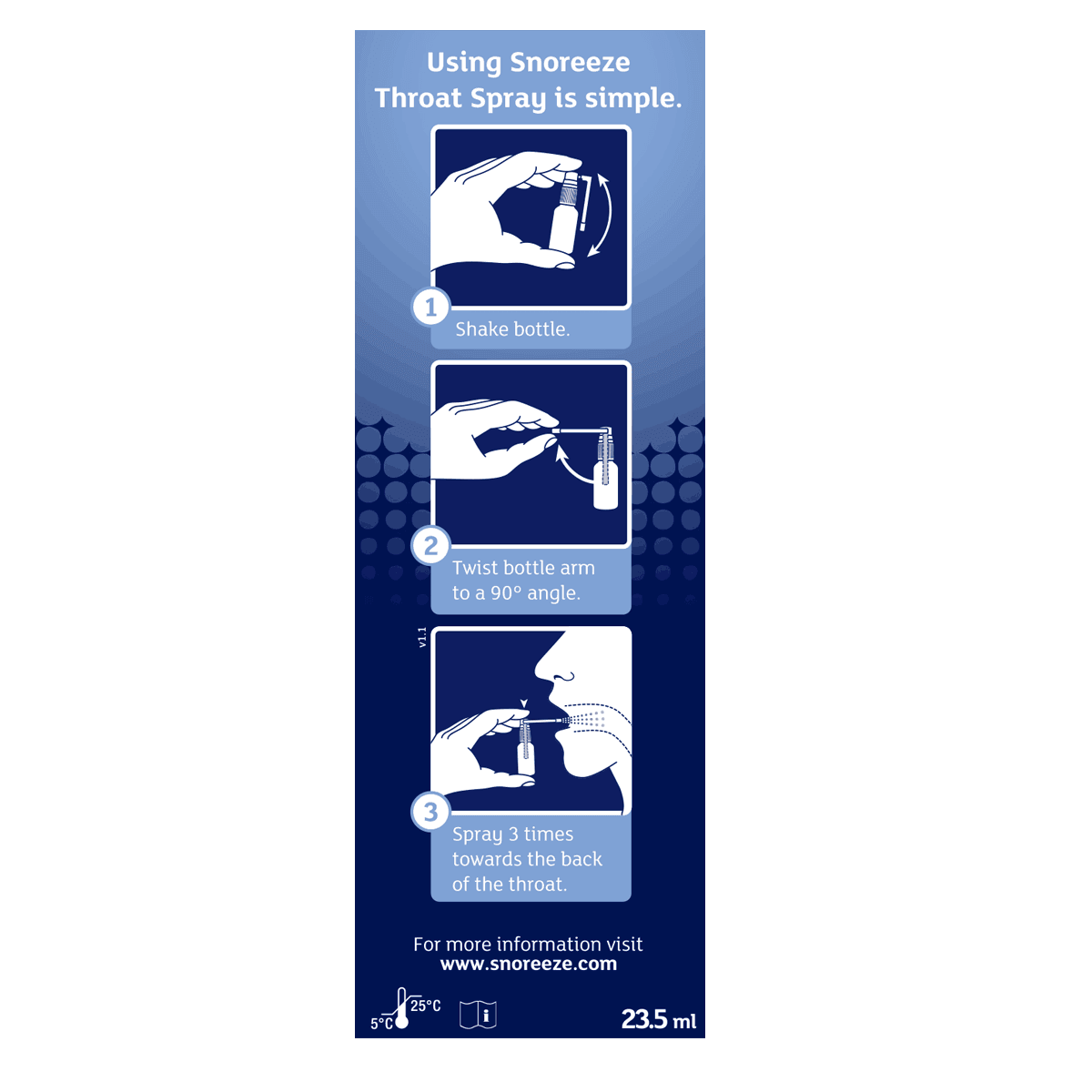 Snoreeze Snoring Relief Throat Spray 23.5ml