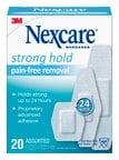 Nexcare Strong Hold Pain Free Removal Assorted Strips 20