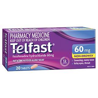 Telfast 60mg 20 Tablets