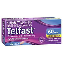 Telfast 60mg 20 Tablets