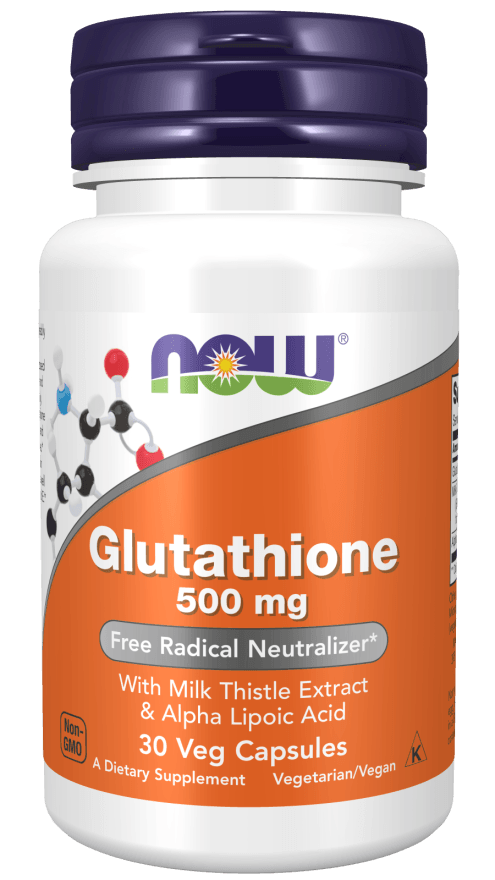 now Glutathione 500 mg 30 Veg Capsules