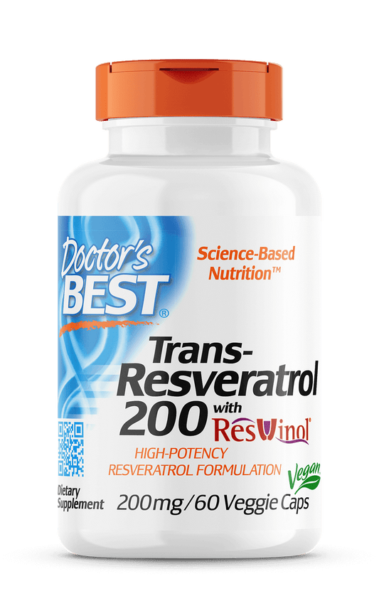 Doctor's Best Trans-Resveratrol 200 with ResVinol-25 60 vege capsules