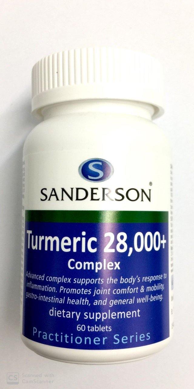 Sanderson Turmeric 28,000+ complex 60 Tablets