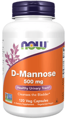 now D-Mannose 500 mg 120 Veg Capsules