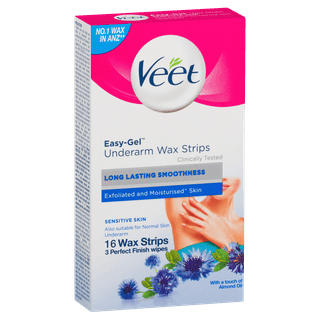 Veet Easy Gel Underarm Wax Strips Sensitive Skin 16