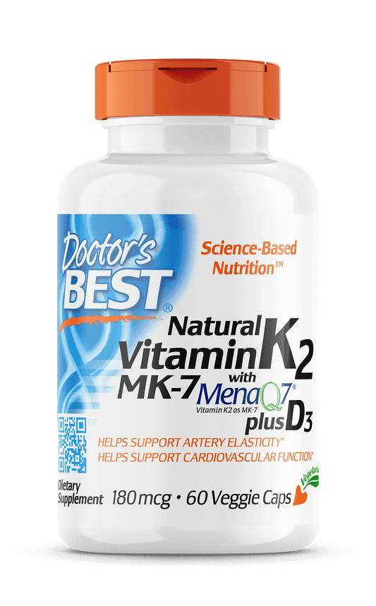 Doctor's Best Natural Vitamin K2 + D3 60 Vege Caps
