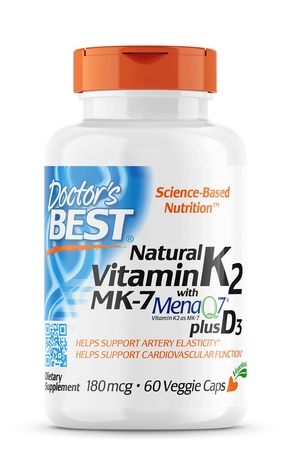 Doctor's Best Natural Vitamin K2 + D3 60 Vege Caps