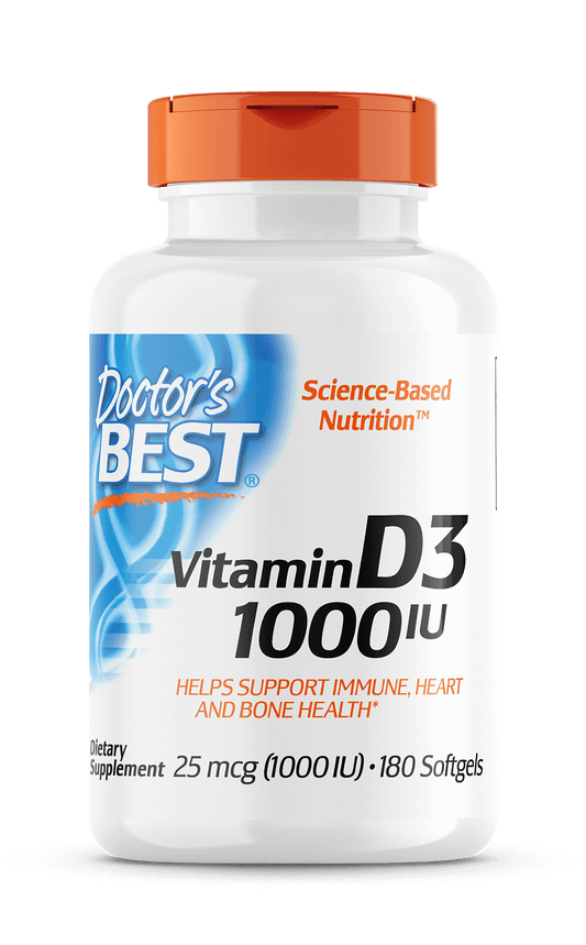 Doctor's Best Vitamin D3 100IU 180 Softgel capsules