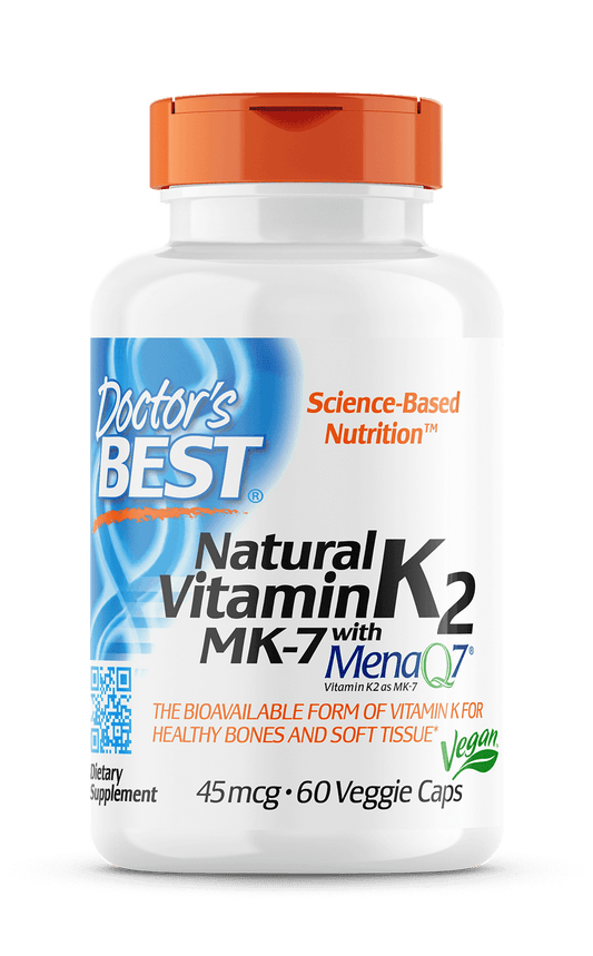 Doctor's Best Natural Vitamin K2 45mcg 60 vege capsules