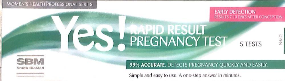 Yes! Rapid Result Pregnancy Test 5 Tests