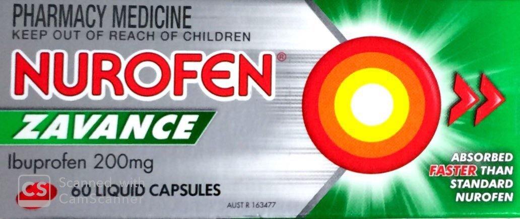 Nurofen Zavance Liquid Capsules 60's-Pharmacy Medicine