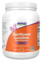 now Sunflower Lecithin Pure Powder 454 gm